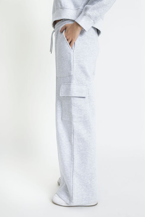 The Grey Wide Leg Cargos